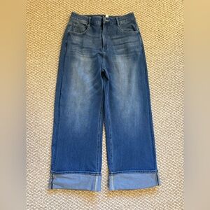 Halara Women's Blue Wide-Leg Jeans